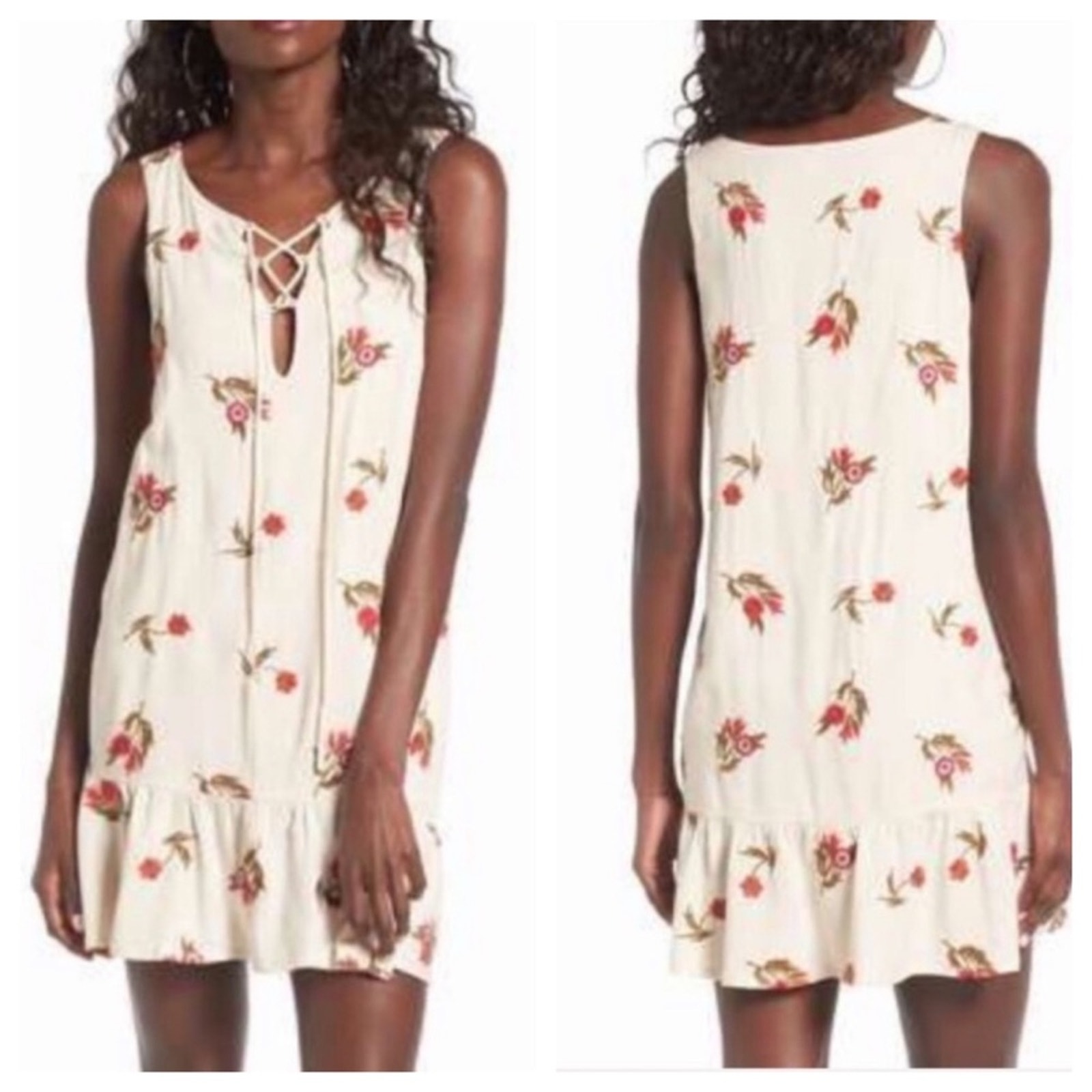 Nwt Lovers & Friends Revolve Embroidered Shift Floral Dress Sleeveless Mini S